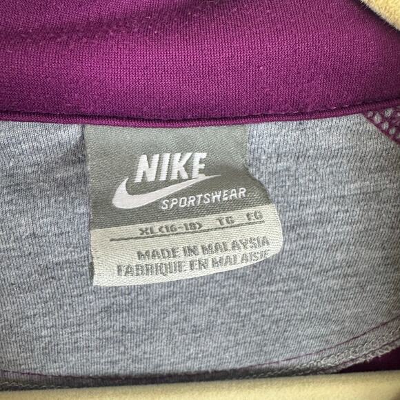Nike Purple Full Zip Mock Neck Stretchy Athletic Jacket Women's Size XL - Picture 5 of 7